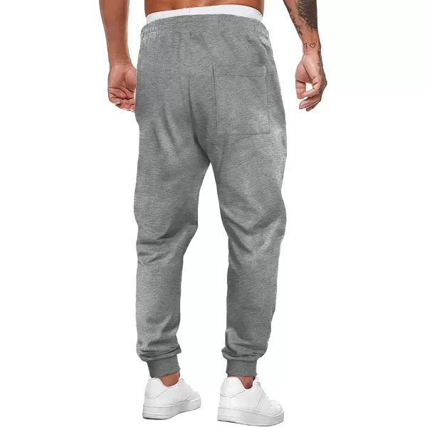 JMIERR Mens Sweatpants Tapered Gym Running Workout Pants Athletic Drawstring Joggers with Pockets