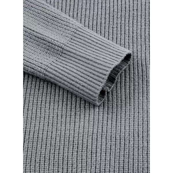 JMIERR Sweaters for Men Winter Slim Fit Mock Neck Polo Polluver Christmas Quarter-Zip Sweaters with Ribbed Edge
