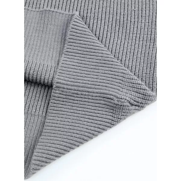 JMIERR Sweaters for Men Winter Slim Fit Mock Neck Polo Polluver Christmas Quarter-Zip Sweaters with Ribbed Edge