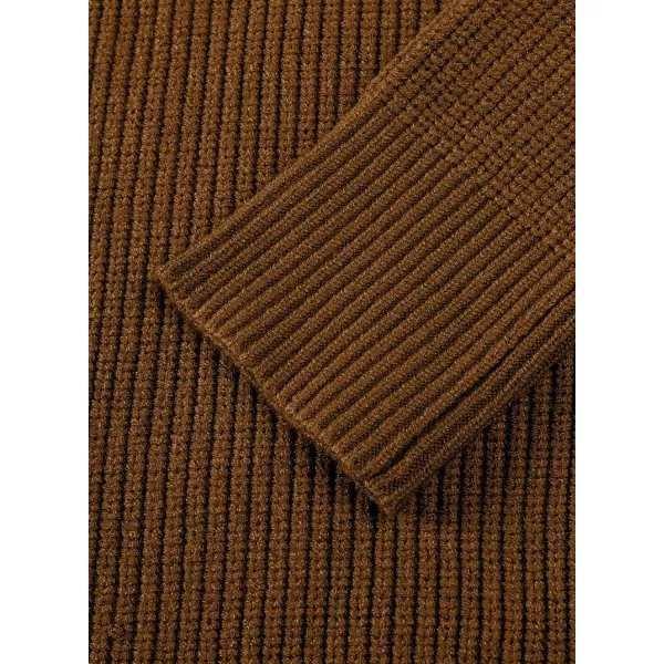 JMIERR Sweaters for Men Winter Slim Fit Mock Neck Polo Polluver Christmas Quarter-Zip Sweaters with Ribbed Edge