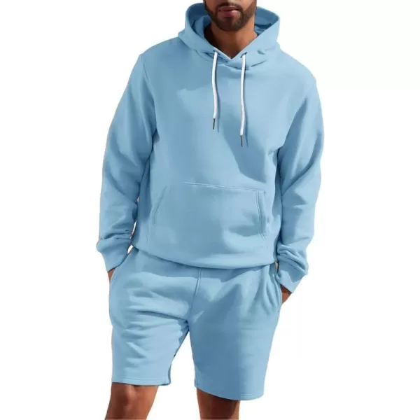 JMIERR Mens 2 Piece Outfits Hoodie Sweatshirt Tracksuit Joggers Shorts Sweatsuit Set with Pockets