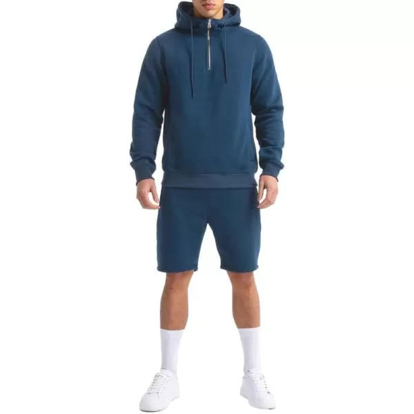 JMIERR Mens 2 Piece Outfits Hoodie Sweatshirt Tracksuit Joggers Shorts Sweatsuit Set with Pockets