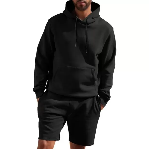 JMIERR Mens 2 Piece Outfits Hoodie Sweatshirt Tracksuit Joggers Shorts Sweatsuit Set with Pockets