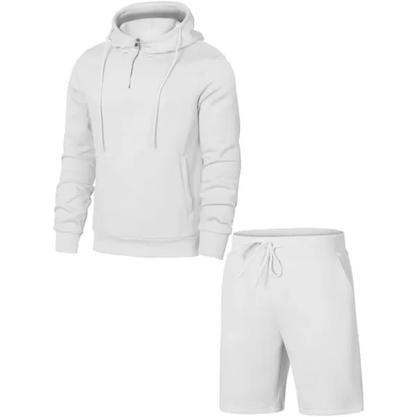 JMIERR Mens 2 Piece Outfits Hoodie Sweatshirt Tracksuit Joggers Shorts Sweatsuit Set with Pockets