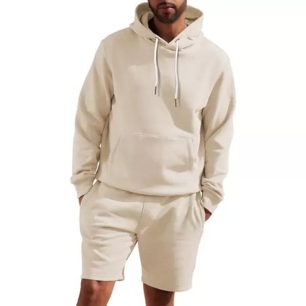 JMIERR Mens 2 Piece Outfits Hoodie Sweatshirt Tracksuit Joggers Shorts Sweatsuit Set with Pockets