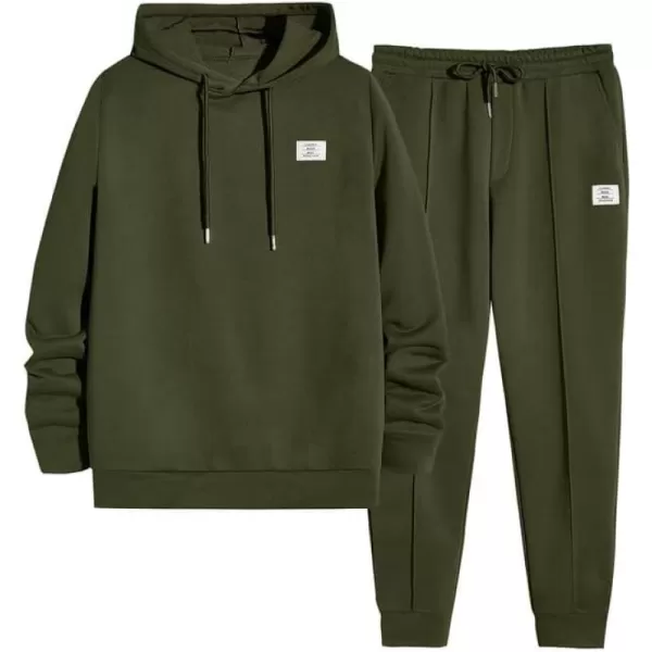 JMIERR Men's 2 Piece Outfits Hoodie Sweatshirt Tracksuit &amp; Joggers Sweatpants Sweatsuit Set