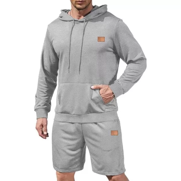 JMIERR Men's 2 Piece Sweatsuit Outfits Jacquard Pullover Sweatshirt Tracksuit &amp; Joggers Sweatpants Sweatshirts Sets