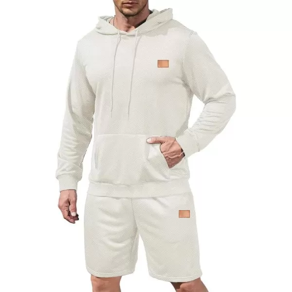 JMIERR Men's 2 Piece Sweatsuit Outfits Jacquard Pullover Sweatshirt Tracksuit &amp; Joggers Sweatpants Sweatshirts Sets