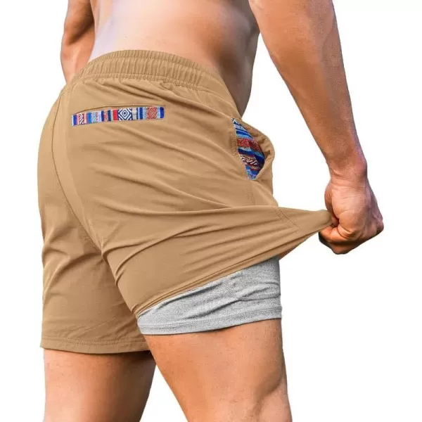JMIERR Mens 2 in 1 Hybrid Shorts Summer Quick Dry Beach Stretch Waist Running Athletic Gym Short with Compression Liner