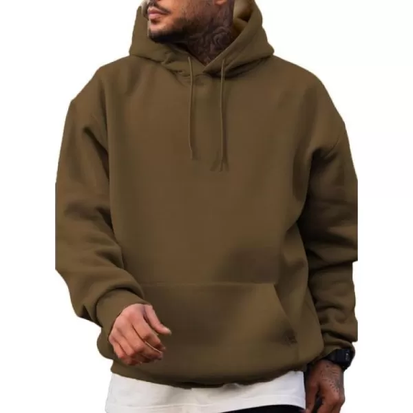 JMIERR Mens 2024 Casual Cotton Hooded Collar Drawstring Hoodies Pullover Sweatshirts Casual Long Sleeve Shirts