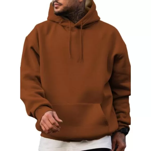 JMIERR Mens 2024 Casual Cotton Hooded Collar Drawstring Hoodies Pullover Sweatshirts Casual Long Sleeve Shirts
