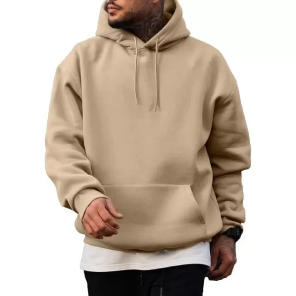 JMIERR Mens 2024 Casual Cotton Hooded Collar Drawstring Hoodies Pullover Sweatshirts Casual Long Sleeve Shirts