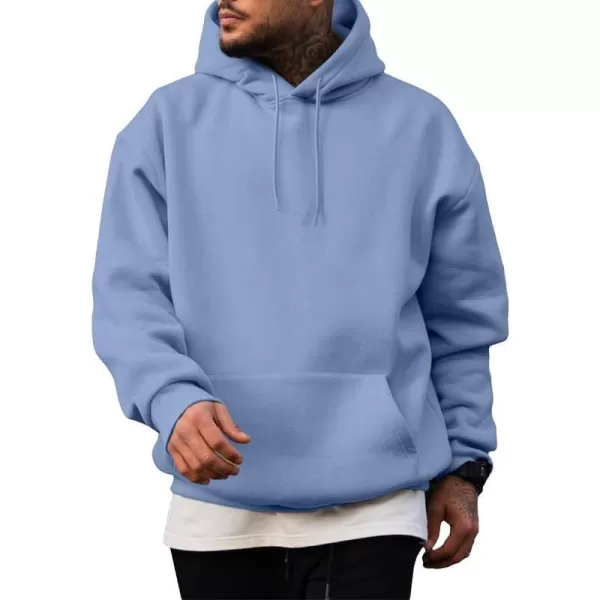 JMIERR Mens 2024 Casual Cotton Hooded Collar Drawstring Hoodies Pullover Sweatshirts Casual Long Sleeve Shirts