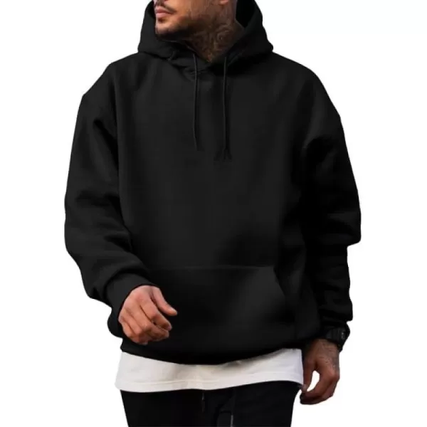 JMIERR Mens 2024 Casual Cotton Hooded Collar Drawstring Hoodies Pullover Sweatshirts Casual Long Sleeve Shirts
