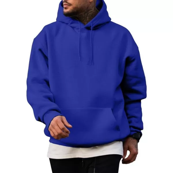 JMIERR Mens 2024 Casual Cotton Hooded Collar Drawstring Hoodies Pullover Sweatshirts Casual Long Sleeve Shirts