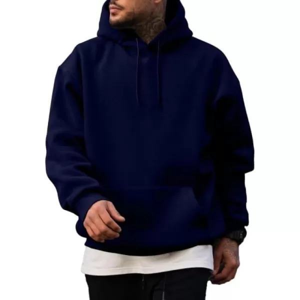 JMIERR Mens 2024 Casual Cotton Hooded Collar Drawstring Hoodies Pullover Sweatshirts Casual Long Sleeve Shirts
