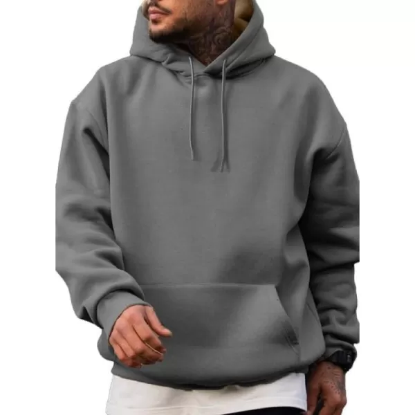 JMIERR Mens 2024 Casual Cotton Hooded Collar Drawstring Hoodies Pullover Sweatshirts Casual Long Sleeve Shirts