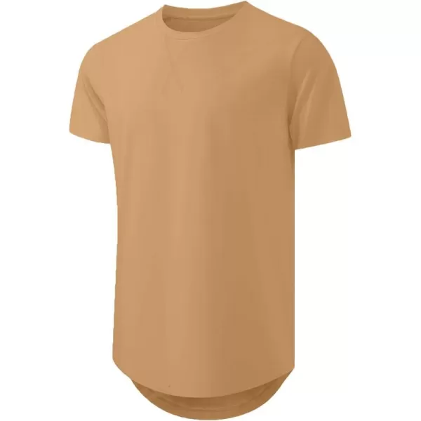 JMIERR Mens 3 Pack Cotton Hipster Hip Hop Longline Crewneck T-Shirt