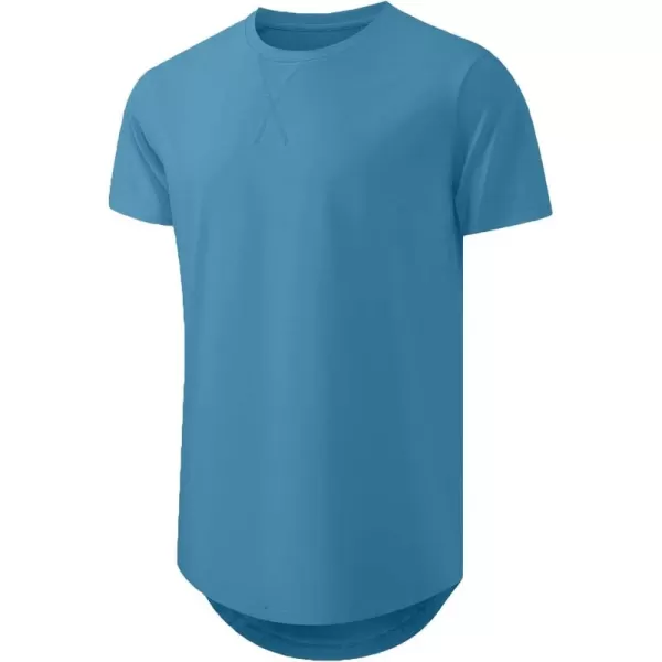 JMIERR Mens 3 Pack Cotton Hipster Hip Hop Longline Crewneck T-Shirt