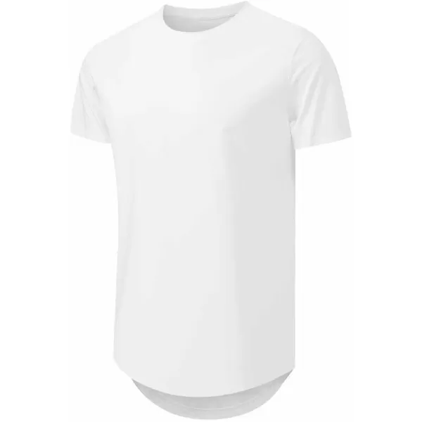 JMIERR Mens 3 Pack Cotton Hipster Hip Hop Longline Crewneck T-Shirt