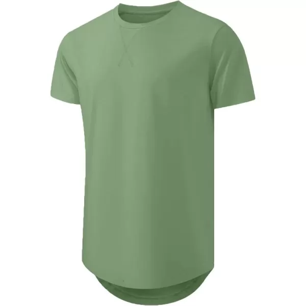 JMIERR Mens 3 Pack Cotton Hipster Hip Hop Longline Crewneck T-Shirt