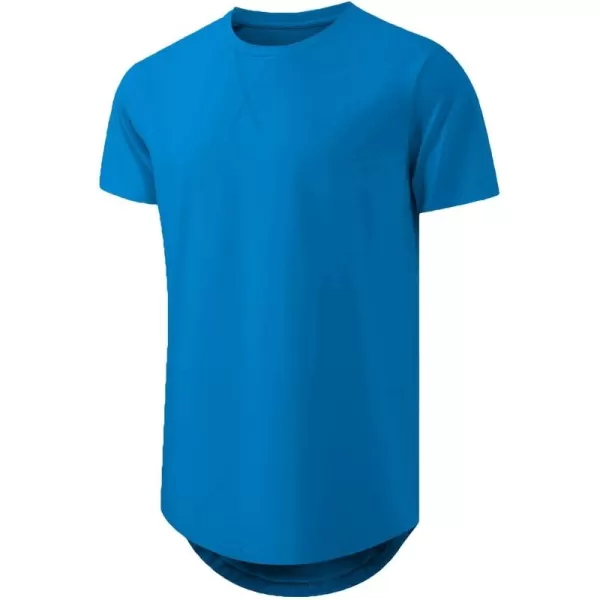 JMIERR Mens 3 Pack Cotton Hipster Hip Hop Longline Crewneck T-Shirt