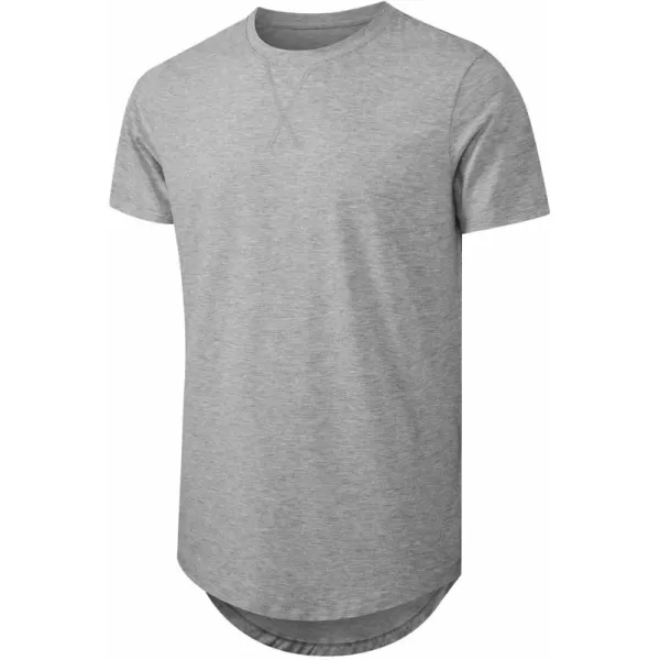 JMIERR Mens 3 Pack Cotton Hipster Hip Hop Longline Crewneck T-Shirt