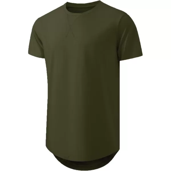 JMIERR Mens 3 Pack Cotton Hipster Hip Hop Longline Crewneck T-Shirt