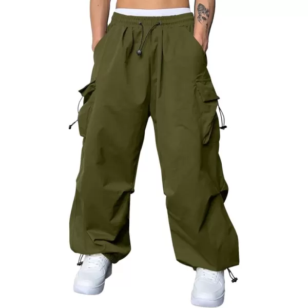 JMIERR Men's Baggy Cargo Pants Trendy Casual Parachute Pant Loose Fit Harem Joggers with Pockets for Streetwear