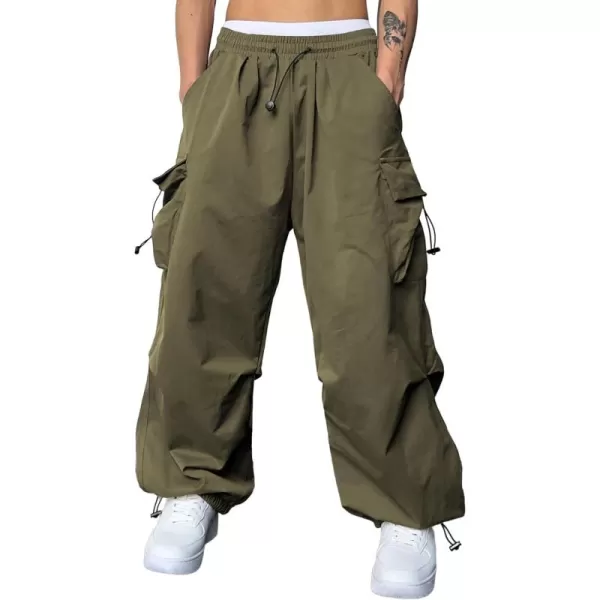 JMIERR Men's Baggy Cargo Pants Trendy Casual Parachute Pant Loose Fit Harem Joggers with Pockets for Streetwear