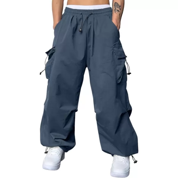 JMIERR Men's Baggy Cargo Pants Trendy Casual Parachute Pant Loose Fit Harem Joggers with Pockets for Streetwear