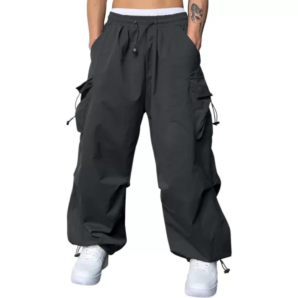JMIERR Men's Baggy Cargo Pants Trendy Casual Parachute Pant Loose Fit Harem Joggers with Pockets for Streetwear