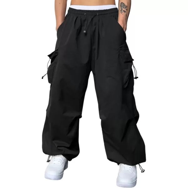 JMIERR Men's Baggy Cargo Pants Trendy Casual Parachute Pant Loose Fit Harem Joggers with Pockets for Streetwear