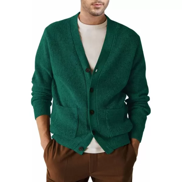 JMIERR Mens Cardigan Sweater Casual Button Down Long Sleeve V Neck Cable Knit Sweaters with Pockets