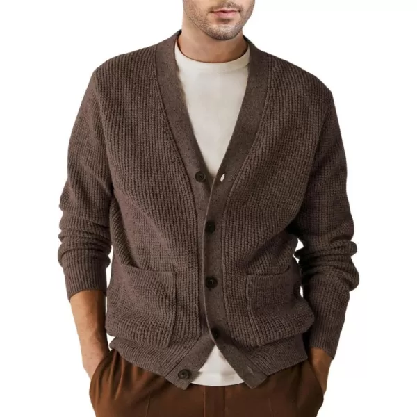 JMIERR Mens Cardigan Sweater Casual Button Down Long Sleeve V Neck Cable Knit Sweaters with Pockets