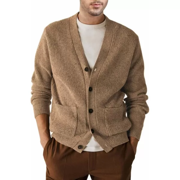 JMIERR Mens Cardigan Sweater Casual Button Down Long Sleeve V Neck Cable Knit Sweaters with Pockets
