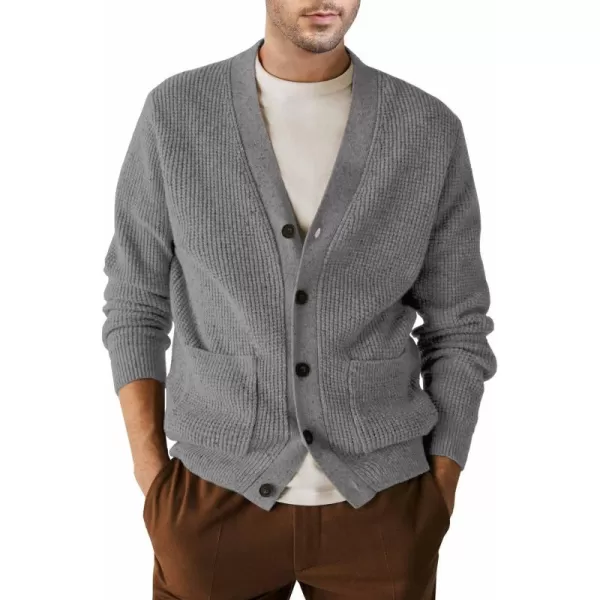 JMIERR Mens Cardigan Sweater Casual Button Down Long Sleeve V Neck Cable Knit Sweaters with Pockets