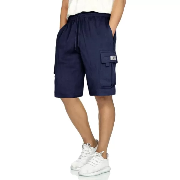 JMIERR Mens Cargo Sweat Shorts - Casual Drawstring Elastic Waist Cotton Athletic Workout Gym Jogger Shorts with 5 Pockets