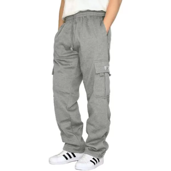 JMIERR Men's Cargo Sweatpants Wide Leg Joggers Pants with 5 Pockets for Athletic, Workout, Jogging, Running