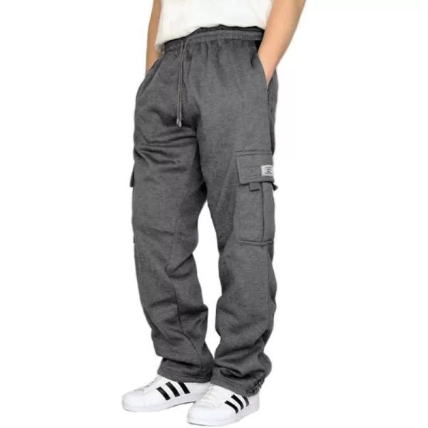 JMIERR Men's Cargo Sweatpants Wide Leg Joggers Pants with 5 Pockets for Athletic, Workout, Jogging, Running