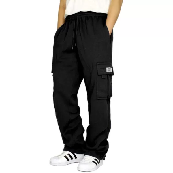 JMIERR Men's Cargo Sweatpants Wide Leg Joggers Pants with 5 Pockets for Athletic, Workout, Jogging, Running