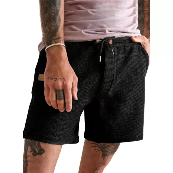 JMIERR Men's Casual 5"/ 7" Shorts Waffle Elastic Waist Drawstring Workout Running Jogging Beach Sweat Shorts with Pockets