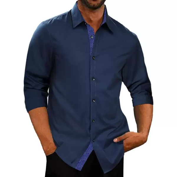 JMIERR Men's Casual Button Down Shirts Wrinkle-Free Short Sleeve Business Dress Shirt