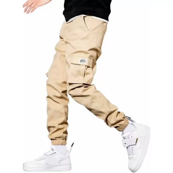 JMIERR Mens Casual Cargo Pants Stretch Elastic Waist Drawstring Joggers Pants Tapered Sweatpants for Men Multi Pockets