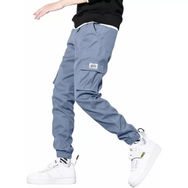 JMIERR Mens Casual Cargo Pants Stretch Elastic Waist Drawstring Joggers Pants Tapered Sweatpants for Men Multi Pockets
