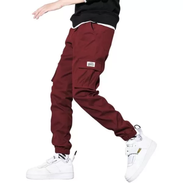 JMIERR Mens Casual Cargo Pants Stretch Elastic Waist Drawstring Joggers Pants Tapered Sweatpants for Men Multi Pockets