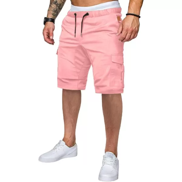 JMIERR Mens Casual Cargo Shorts - Cotton Drawstring Stretch Summer Beach Shorts Twill Chino Short with 6 Pockets