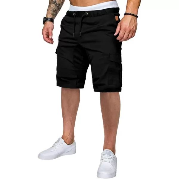 JMIERR Mens Casual Cargo Shorts - Cotton Drawstring Stretch Summer Beach Shorts Twill Chino Short with 6 Pockets