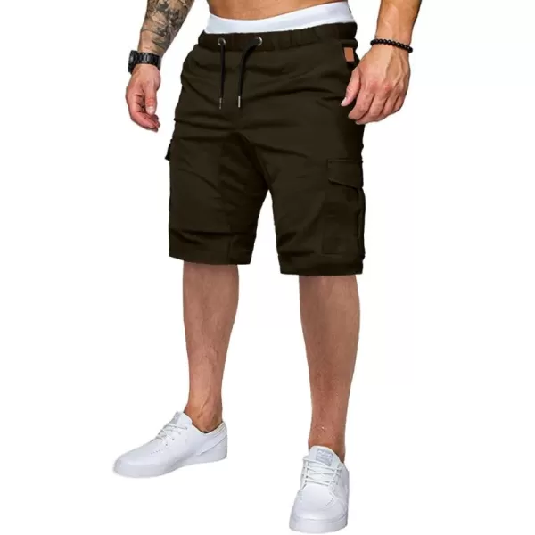 JMIERR Mens Casual Cargo Shorts - Cotton Drawstring Stretch Summer Beach Shorts Twill Chino Short with 6 Pockets