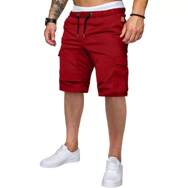 JMIERR Mens Casual Cargo Shorts - Cotton Drawstring Stretch Summer Beach Shorts Twill Chino Short with 6 Pockets